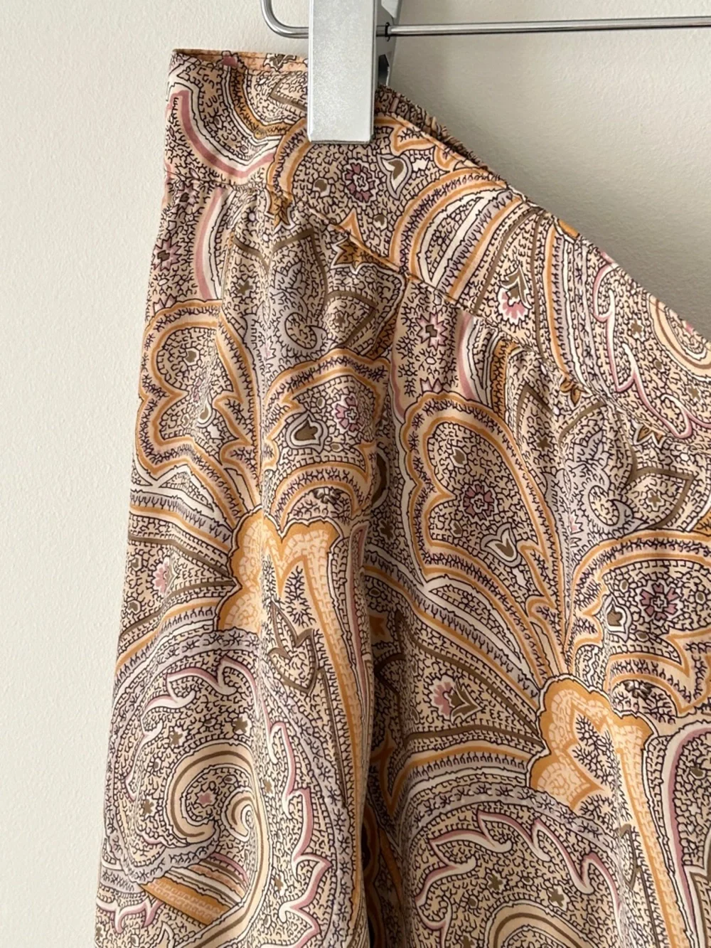 Elisabeth Liz Claiborne 100% Silk Paisley Maxi Skirt